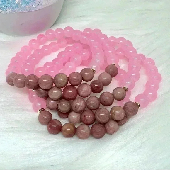 The Pink Team Beaded Handmade Bracelet - Picture 1 of 7
